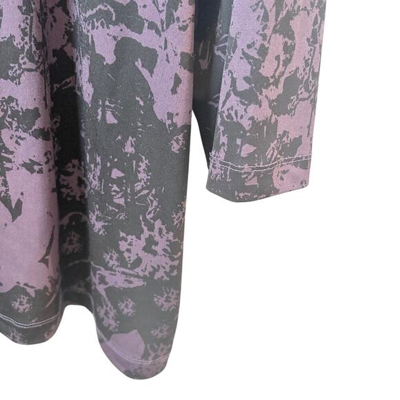 Dana Buchman Black and Purple Graphic 3/4 Sleeve‎ Blouse Women’s 2X Casual - Picture 5 of 6
